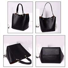 Pahajim Handbag Women's Leather Bag Women's Shopper Large Tote Shoulder Bags Faux Leather Waterproof Bag Shoulder Bag Gift For Women - Màu đỏ tím - Xem 3