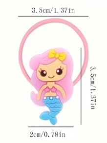 12 Stück sortierte schöne Meerjungfrauen Haargummis, Haraccessoires für Mädchen, Kindergeburtstags Geschenk, Party Dekoration, Prinzessinnen Kostüm, zufällige Stile und Farben - Verschiedenfarbig - Übersicht 4