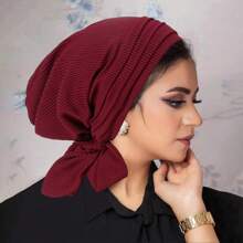 4pcs/Set Women's Elegant Solid Color Headband With Twist And Bow, Turban Hat Fashionable Cap For Spring And Autumn Bonnet Hair Bonnet Turban Sleep Bonnet - Multicolor - View 25