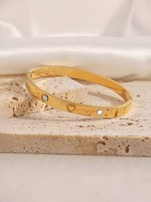 Camhanno 1 Chiếc Vòng Tay Bằng Thép Không Gỉ Thời Trang Sang Trọng Nhẹ Nhiều Kiểu Dáng Làm Quà Tặng Cho Bạn Gái Của Bạn - Vàng - Xem 7