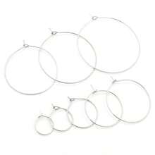 30 buah Anting Lingkaran Besar Stainless Steel Warna Emas 12-45mm, Kawat Anting Lingkaran Besar, Aksesoris Pembuatan Perhiasan DIY - Lingkaran lingkaran - View 3