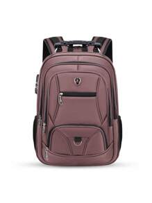 Unisex Backpack Water Resistant Waterproof Reinforced Steel Cable And Anti-Theft Padlock For School Travel Social Elegant Great Promotion Random Model Shipping - màu nâu - Xem 6