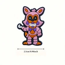 6 件装可爱卡通熊鞋饰动物鞋装饰拖鞋凉鞋，鞋子 DIY 配件，适合男孩和女孩的礼物 - 彩色 - 查看 4