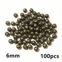 50-200pcs Hollow 6-10mm Diameter Beads Spacer Beading Bead Charms For DIY Jewelry Making Accessories - Spacer Beads - View 18