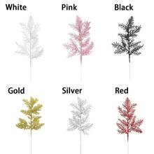 10pcs/Set Tree Spray, Glitter Artificial Pine Needle Branches For Xmas Party Decoration, Faux Leaves For DIY Wreaths Home Decor, Suitable For Trees, Wreaths, Garlands - Battery-Free Holiday Decor For New Year, Wedding, Valentine Day, Gift,Fake Plants Christmas Decorations Room Decor Christmas