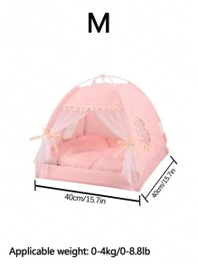 1 pieza Tienda para mascotas con estampado floral, diseño delgado y transpirable lavable, adecuado para gatos y perros pequeños, se puede usar tanto en interiores como en exteriores, para todo el año