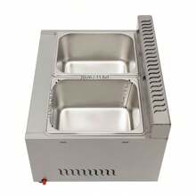 ZhdnBhnos ZhdnBhnos LINSIE 12L Commercial Countertop Gas Fryer 2 Wells Deep Fryer Propane Stainless Steel The Best Gift/Present For Family&Friends Happy Christmas