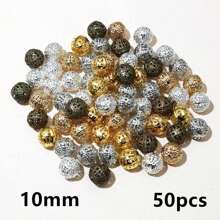 50-200pcs Hollow 6-10mm Diameter Beads Spacer Beading Bead Charms For DIY Jewelry Making Accessories - Spacer Beads - View 28