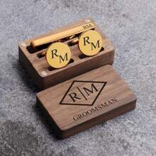 伴郎个性化袖扣、伴郎礼物、个性化袖扣、伴郎袖扣领带夹套装、刻字袖扣、婚礼袖扣、最佳男士礼物、新娘父亲定制袖扣、送给男友的毕业礼物、婚礼礼物、圣诞节礼物、冬季礼物、秋季礼物、节日珍藏、冬季时尚、圣诞礼物、永恒的爱 - 黑色 - 查看 9