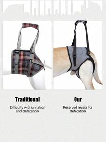 Portable Dog Lift Harness Dog Sling For Large Dogs Soft Padded Adjustable Dog Back Leg Sling For Old Disabled Joint Injuries - Grey - View 6