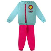 Kit 2 Sets Of Women's Youth Sweatshirt, Blouse And Flannel Pants, Winter Tracksuit, Hooded Zipper Cuff, Children's Clothing For Girls Sizes 10 12 14 16 - Hồng - Xem 6