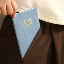 1 份 2025 年周计划表，A7 尺寸，约 60 张/120 页，仿皮封面，英文迷你周计划表，适用于办公室和学校的日历，专业日程表 - A7 - 查看 5