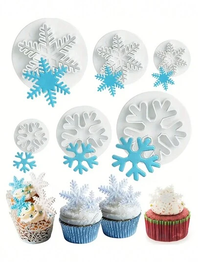 3 piezas/6 piezas Cortadores de glaseado, Herramientas para pasteles, Moldes para galletas, Moldes para prensar galletas, Moldes para galletas, Manualidades DIY, Juegos de moldes 3D, Nuevos moldes, Máquinas para fabricar postres, Herramientas de repostería, Moldes de decoración en forma de copo de nieve, hoja, mariposa y corazón, Herramientas DIY, Decoraciones navideñas, Pijamas navideños, Regalos navideños, Decoración navideña, Fiesta de San Valentín, Decoración del hogar, Regalos para el hogar
