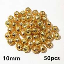 50-200pcs Hollow 6-10mm Diameter Beads Spacer Beading Bead Charms For DIY Jewelry Making Accessories - Spacer Beads - View 25