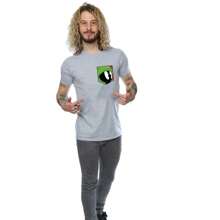 LOONEY TUNES Mens Marvin The Martian Face Faux Pocket T-Shirt (Sports Grey) - 灰色 - 查看 3