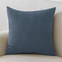 1pc Chenille Solid Color Simple Decorative Throw Pillow Cover Home Decor Sofa Cushion - Multicolor - View 33