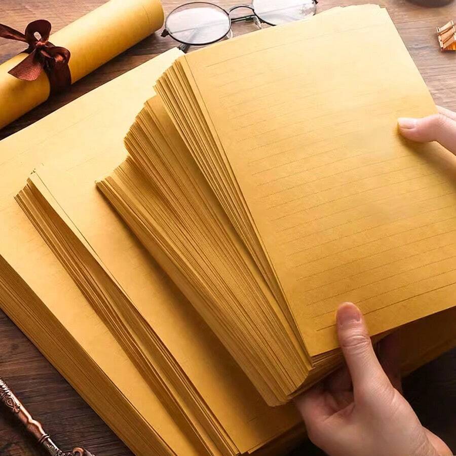 Giấy Kraft A4, Giấy viết thư, Giấy viết nháp, Giấy vẽ trắng, Đồ dùng học tập & văn phòng, 10 tờ/20 tờ/40 tờ - Nhiều màu - Xem 1