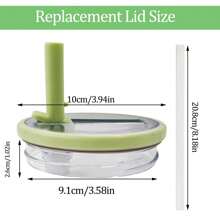 Ngẫu nhiên 1 nắp ống hút lật thay thế cho cốc 40 Oz, nắp ống hút thay thế, nắp cốc tái sử dụng, nắp cốc chống tràn, chống bắn nước - nhiều màu - Xem 3