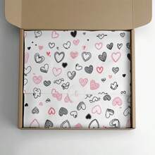 100 Sheets Premium Tissue Paper 35x50cm Heart Print
