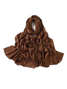 1 Peça Acessórios de Abaya de Alta Qualidade em Cor Sólida para Senhoras, Lenço de Crepe de Cetim de Seda com Brilho de Pedrinhas Strass, Xale Brilhante e Cintilante, Faixa para Cabeça de Mulher