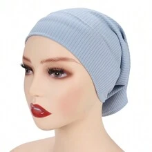 1pc Basic Solid Color Modal Hijab Inner Cap, Breathable Non-Slip Knitted Hijab Undercap Daily Under Cap - Multicolor - View 14
