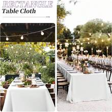 8 Packs White Polyester Tablecloth For 6 Ft Rectangle Tables,60 X 102 Inch Polyester Fabric Table Cloth Wrinkle Resistant Washable Table Cover,For Wedding,Birthday,Party,Banquets Decorate - White - View 3