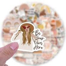 100 张圣经贴纸乙烯基贴纸剪贴簿、日记、笔记本电脑、保险杠、滑板、水瓶、电脑、电话、卡通、安全帽、汽车贴纸 - 彩色 - 查看 5