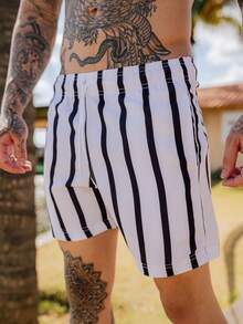 Luxury Mauricinho Tactel Shorts With Premium Elastane - 黑與白 - 查看 2