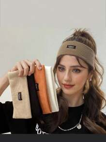 1pc Practical & Fashionable Headband, Suitable For Home, Yoga, Sports, Cycling, Everyday Workout, Minimalist & Classic Design,Hair Accessories,Turban Headband, Sweatband, Hairband Fall Winter Hair Band For Vacation Outfits Woman Elegant Scarf Women Bandanas Soft Headwrap