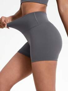 2 Pieces Sports Yoga Shorts Running Cycling Shorts Pilates Fitness Exercise Shorts Sweat Absorbent Outdoor Yoga Pants Three-Quarter Bottoms