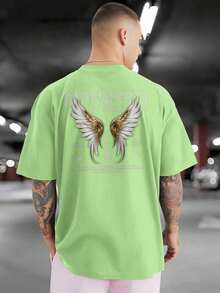 KIDNAPP 100% Cotton Printed T-Shirt Front And Back GPJ1 - 薄荷綠 - 查看 3