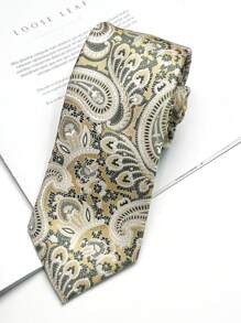 1 件珍珠花手工领带，适合商务、休闲、派对男士领带