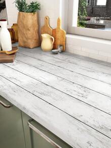 Giấy dán tường họa tiết vân gỗ màu trắng tự dính 1m/3m, miếng dán tường PVC chống thấm nước và chống ẩm cho phòng ký túc xá, phòng ngủ, trang trí tủ, miếng dán cải tạo, tấm ốp tường bong tróc, giấy dán tường, giấy dán tường, vật dụng trang trí mùa xuân làm mới ngôi nhà của bạn, miếng dán trang trí Rama - Đen và trắng - Xem 7