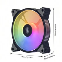 Quạt tản nhiệt máy tính Aigo AR12 120mm RGB, tản nhiệt Aura Sync, cổng Sata, bộ làm mát 12cm, quạt điều khiển im lặng Argb, bộ 5 quạt tản nhiệt - AR12 5IN1 - Xem 10