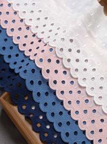 1 Yard Perforated DIY Colorful Sewing Decorative Skirt Hem Trim Embroidered Lace Fabric, 15cm Width, Handmade Garment Accessories