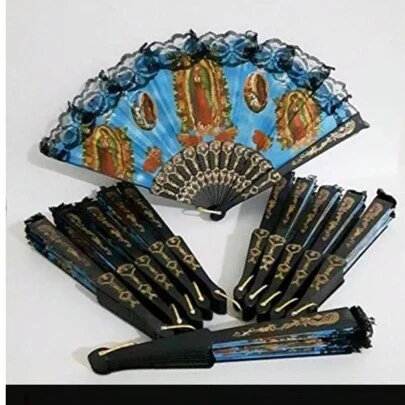 ABANICO RELIGIOSO/ VIRGEN DE GUADALIPE/12 PZ