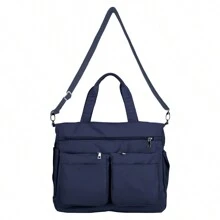 Women's Large Crossbody Bag With Modern Straps For College And Gym - 藏蓝色 - 查看 5