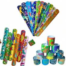 12 chiếc vòng tay Giáng sinh hình chữ thập, hình ông già Noel, hình tuần lộc, hình ông già Noel, trang trí tiệc cho trẻ em, hình động vật kỷ Jura, thước kẻ. - Nhiều màu - Xem 4