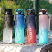 1pc 32OZ (Approx. 1000ml) Or 1pc 26OZ (Approx. 750ml) Or 1pc 20OZ (Approx. 600ml) Ombre Color Sports Water Bottle With Carry Strap, Portable For Running, Outdoor Sports, Cycling - Multicolor - View 9
