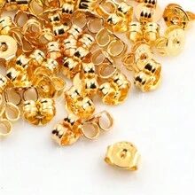 100pcs Copper Metal Earring Back Plug Stoppers DIY Earrings Jewelry Making Accessories Findings - Earring Back Stoppers - View 4