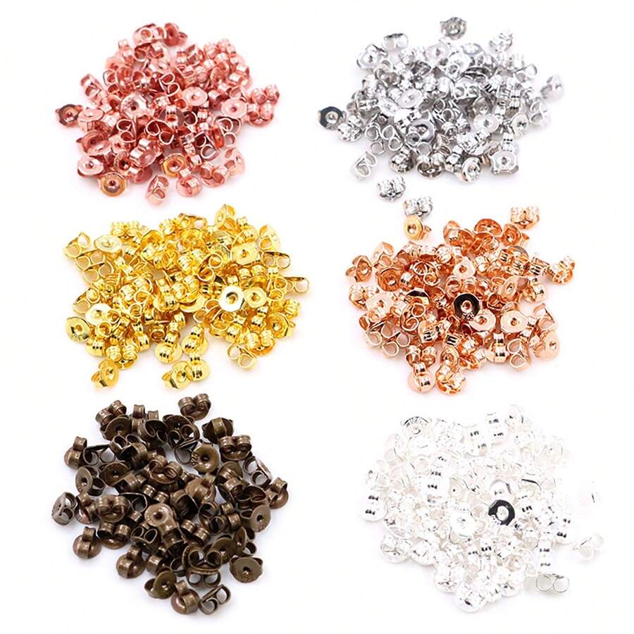 100pcs Copper Metal Earring Back Plug Stoppers DIY Earrings Jewelry Making Accessories Findings - Earring Back Stoppers - View 1
