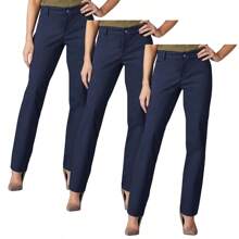 3-Pack Women's Super Stretchy Slim Fit Ponte Pants - Navy - Navy - Navy - View 1