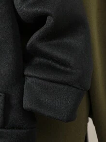 2 件装年轻男孩电子游戏印花连帽运动衫和裤子冬季休闲运动套装 - 黑色 - 查看 5