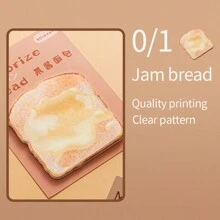 1 件装可爱吐司创意便签高吸引力学生便签 Ins 风格便签回到学校 - 多色 - 查看 9