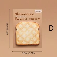 1 件装可爱吐司创意便签高吸引力学生便签 Ins 风格便签回到学校 - 多色 - 查看 7