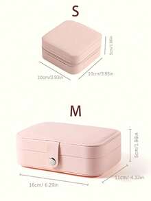1pc Jewelry Box, Jewelry Display Box, Jewelry Storage Box, Portable Jewelry Box, Mini Jewelry Box, Simple Jewelry Box, Elegant Jewelry Display Box, Fashion Jewelry Storage Box, Detachable Jewelry Box, Travel Jewelry Box, Accessory Storage & Display Box, For Women - Multicolor - View 6