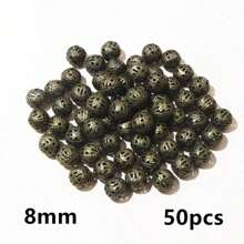 50-200pcs Hollow 6-10mm Diameter Beads Spacer Beading Bead Charms For DIY Jewelry Making Accessories - Spacer Beads - View 29