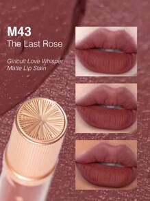 GIRLCULT Love Whisper Matte Lip Gloss #M43 The Last Rose | Matte Base, With Subtle Pearl | High Color Payoff, Instantly Radiant, Lightweight Liquid Lipstick | Long-Lasting Color, Gift Packaging, 3.8g/0.13oz - M43 The Last Rose - 查看 5