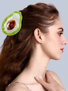 1 Peça Acessório de Presilha de Cabelo de PEVA Para Todas as Estações com Tema de Abacate, Elegante e Casual, Acessórios de Moda, Presilha de Cabelo Elegante