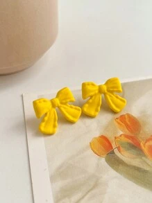 1 cặp bông tai đính nơ thời trang độc đáo được sơn giản dị và đơn giản cho ngày lễ tình nhân, mẹ, mẹ, ngày của mẹ, quà tặng - Hoa tai - Xem 4